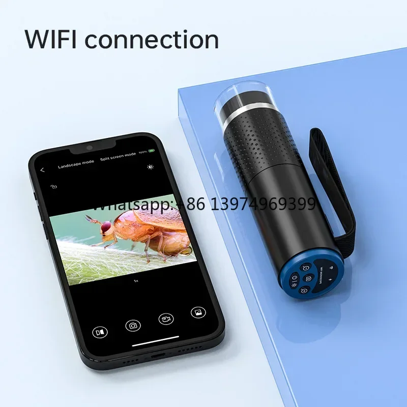 Wholesale Digital Microscope 1000X 2MP Wifi Connection Adjustable LED Light Phone Repair Tools Microscope For Board Observation