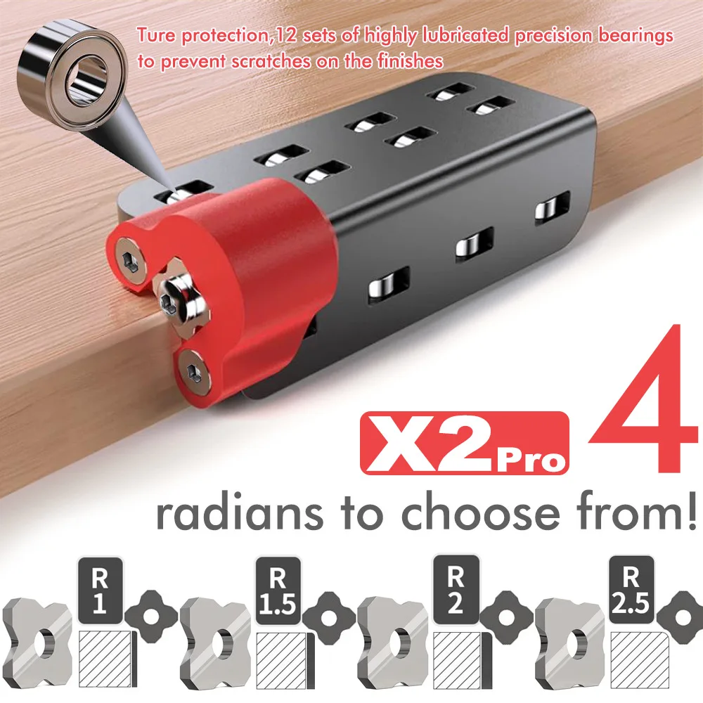 R1/R1.5/R2/R3 Chamfering Tool Woodworking Trimming Hand Planer High Strength Aluminium Alloy Edge Banding Trimmer Furniture