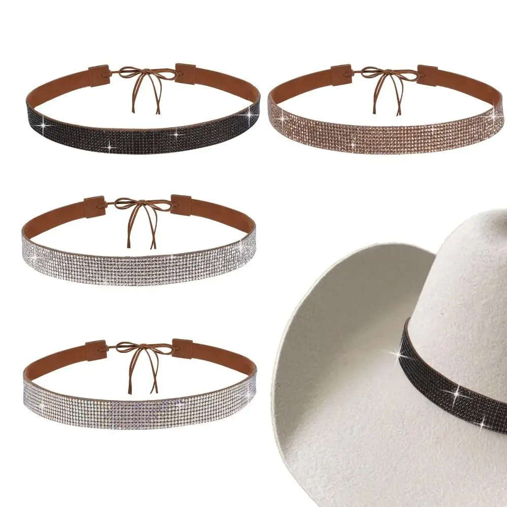 

Регулируемые блестящие ленты для панамских шляп в западном стиле, декор «сделай сам», винтажные ленты для ковбойских шляп, элегантные прочные украшения в стиле вестерн, подарки