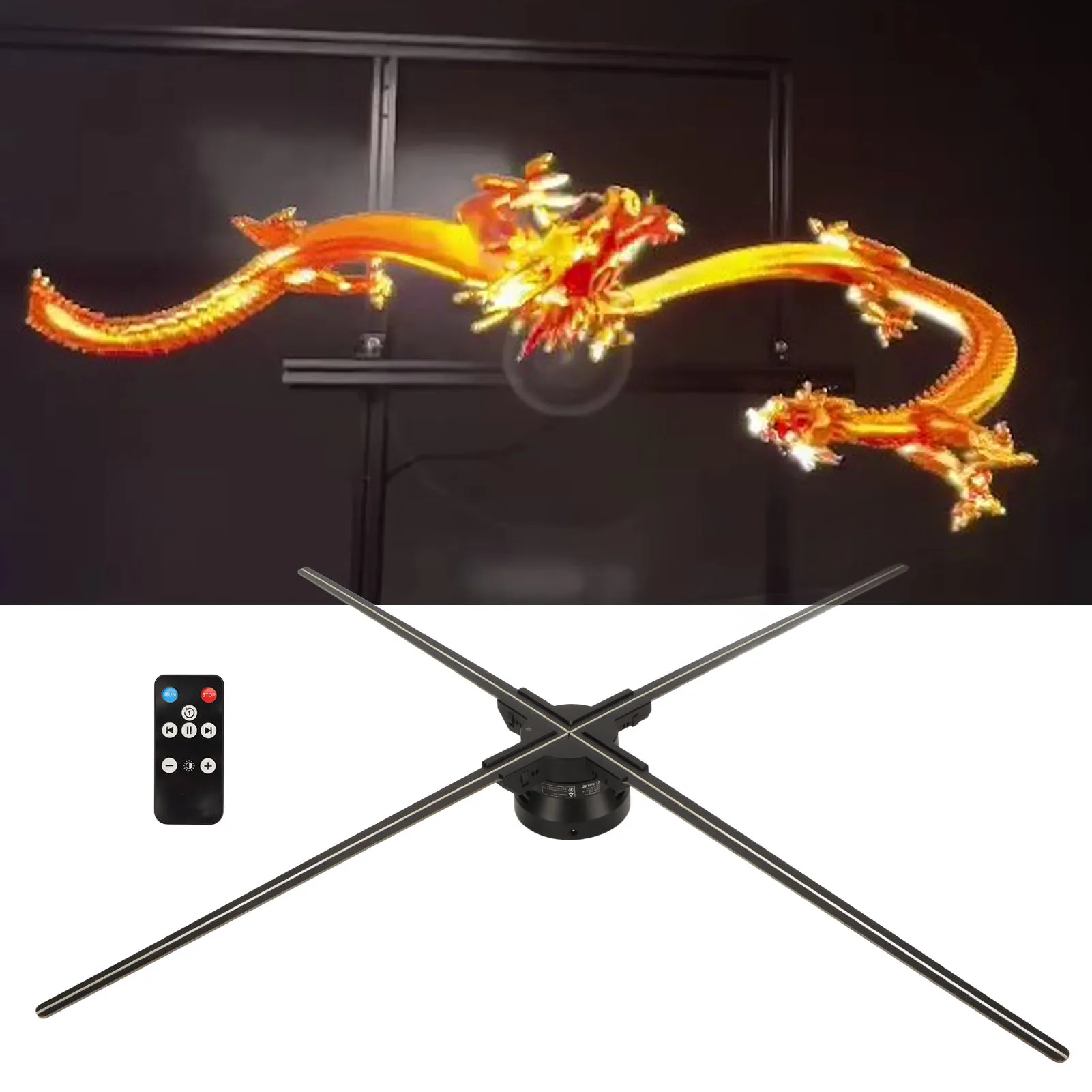 

3D Advertising Player 100-240V 1024 LED Beads Professional Holographic Advertising Machine for Bar for Holiday Events for Shop