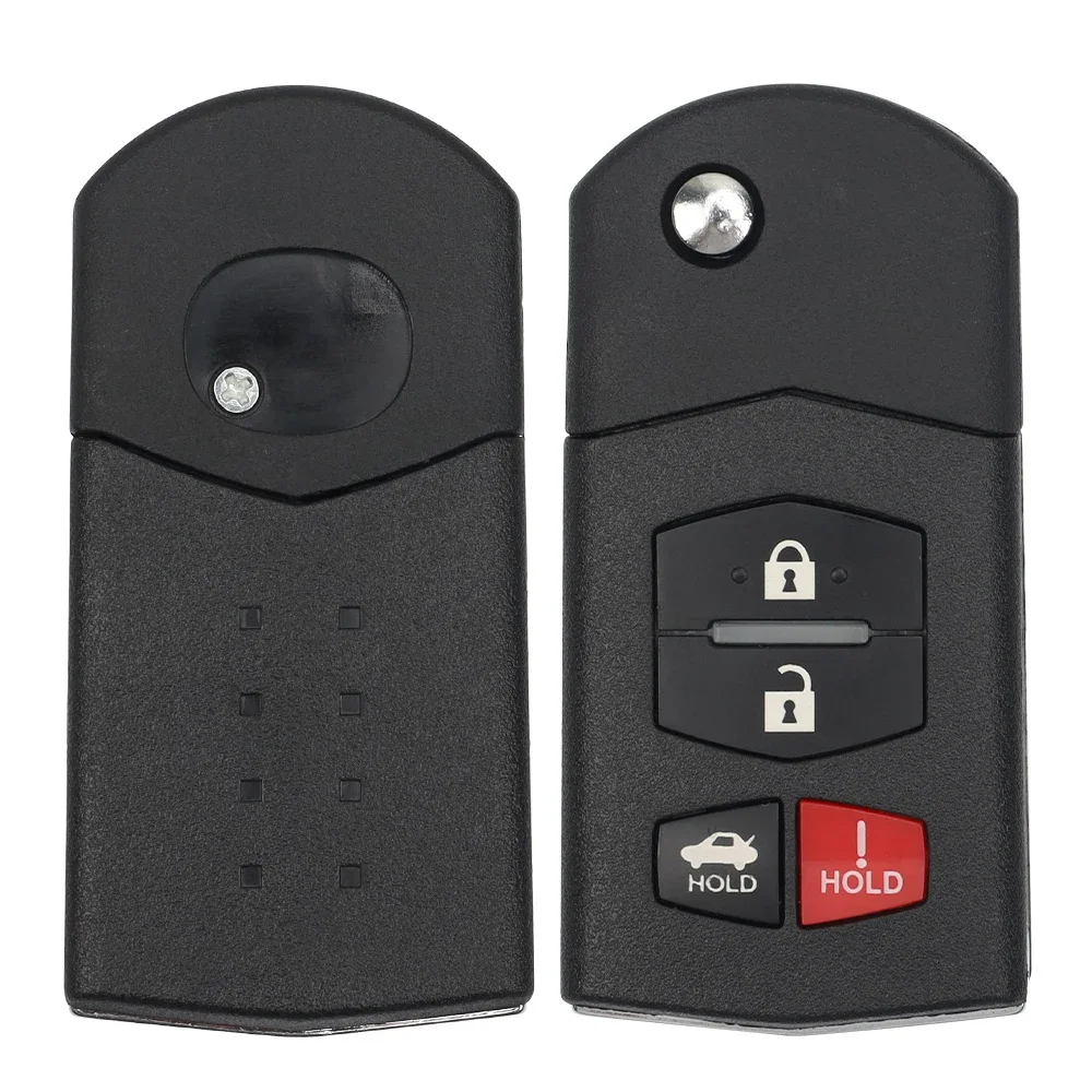 Okey Remote Car Key 313.8MHz 4D63 Chip FSK KPU41788 For Mazda 6 Sedan RX-8 2005 2006 2007 2008 Flip Key 3 4Buttons