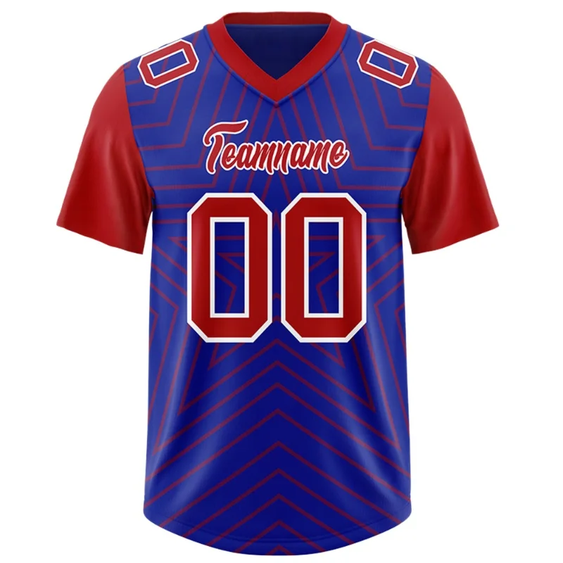 

Custom Football Uniform Harajuku Summer Short Sleeved T-Shirt Color Retro 3D Printing Custom Name T-Shirt V-Neck Football Top