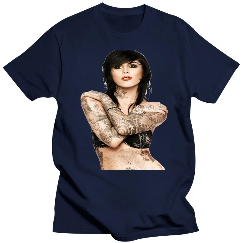 Kat Von D Hug Tattoo Girl Mens T Shirt Designer Summer Short Sleeve Tshirt Personality Custom Tee Shirt