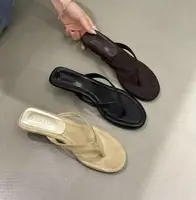 Fashion Round Clip Toe Wedge Women Slippers Outdoor Casual Wedge Sandals 2026 New Flip Flops Summer Beach Flip Flops Women Shoes - Image 3
