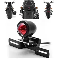 Luz trasera Universal para motocicleta, soporte para matrícula, intermitentes, luces de freno, Cafe Racer para Harley