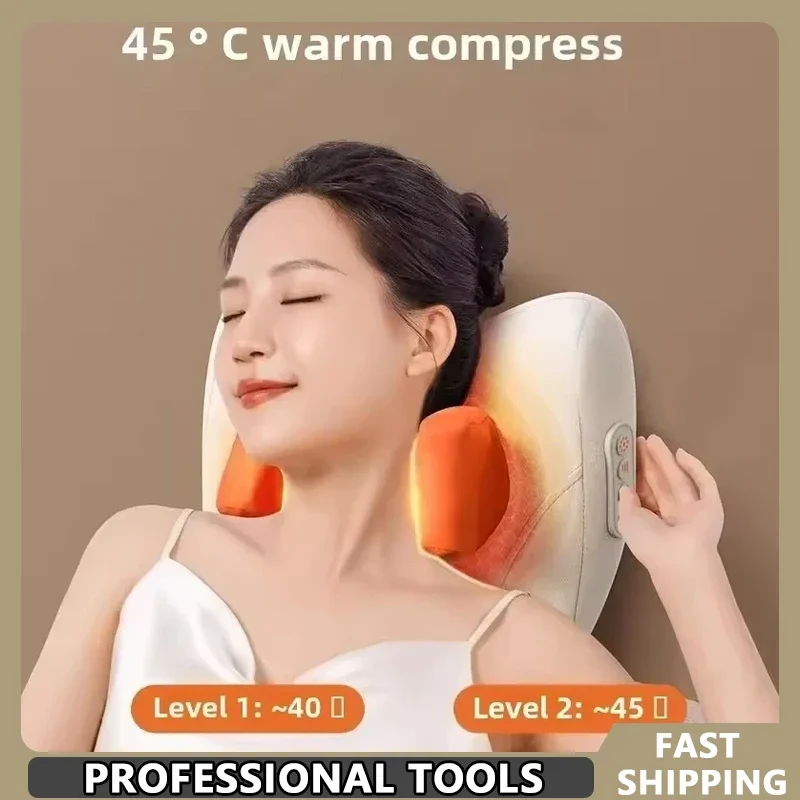 

Trapezius Electric Massage Pillow Wireless Car And Home Massager Heating Waist Neck Leg Cervical Shiatsu Kneading