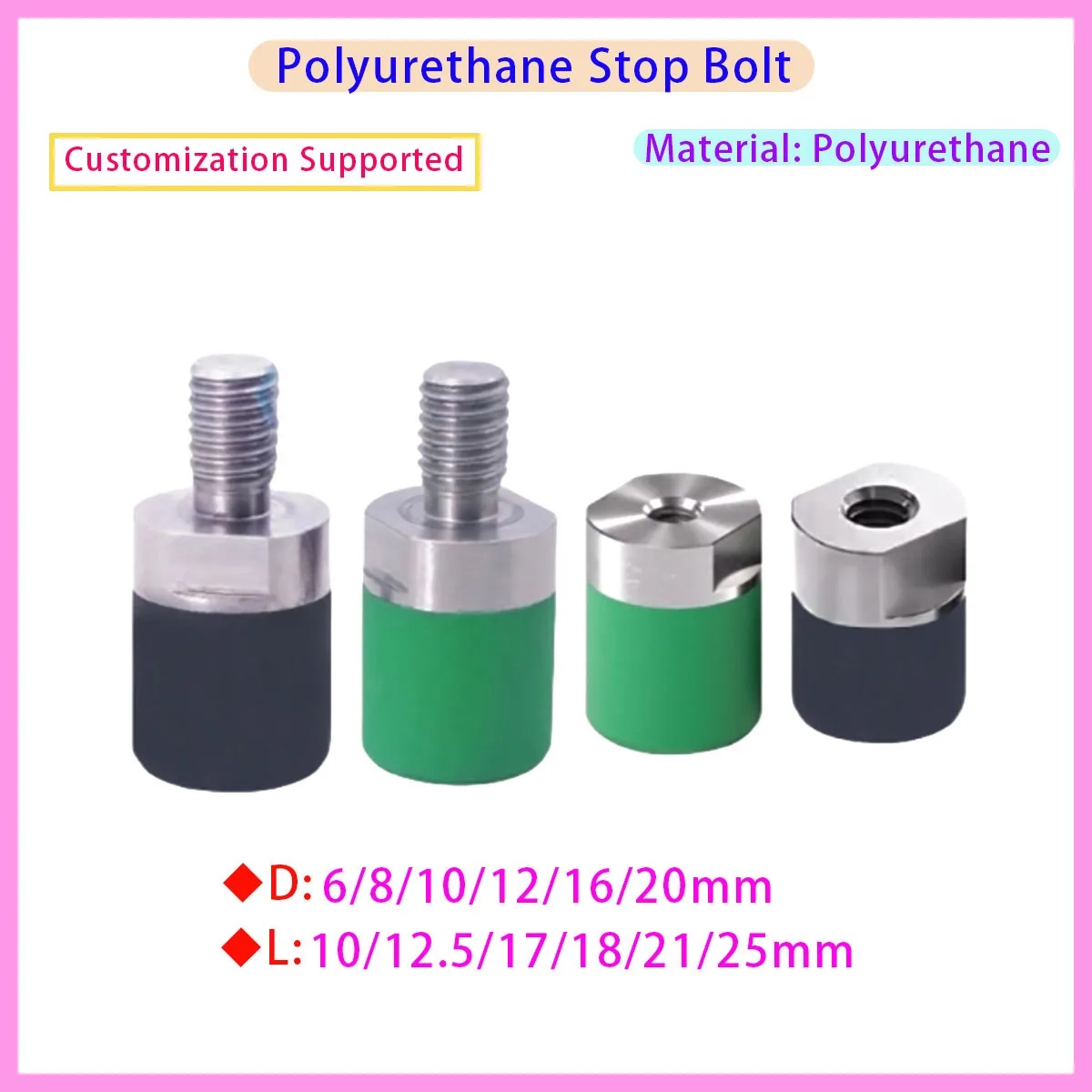 C-USLH USLM URLH URLM PU Stopper Bolt Fixed Type Polyurethane Shock Absorption Buffer Screw