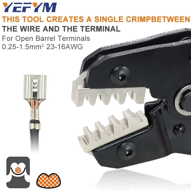 SN Series Crimping Pliers SN-48BS 0.25-1.5mm2/23-16AWG For Tab 2.8 4.8 6.3 SM2.5 DuPont2.54 Car Connector Wire Ratchet Tools image 3