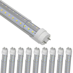10pcs/lot 4FT 1.2M 40W 4600lm T8 LED Bulb Tube Light Single Fixture Tube Light Ceiling Light T8 v shape double chip led tube