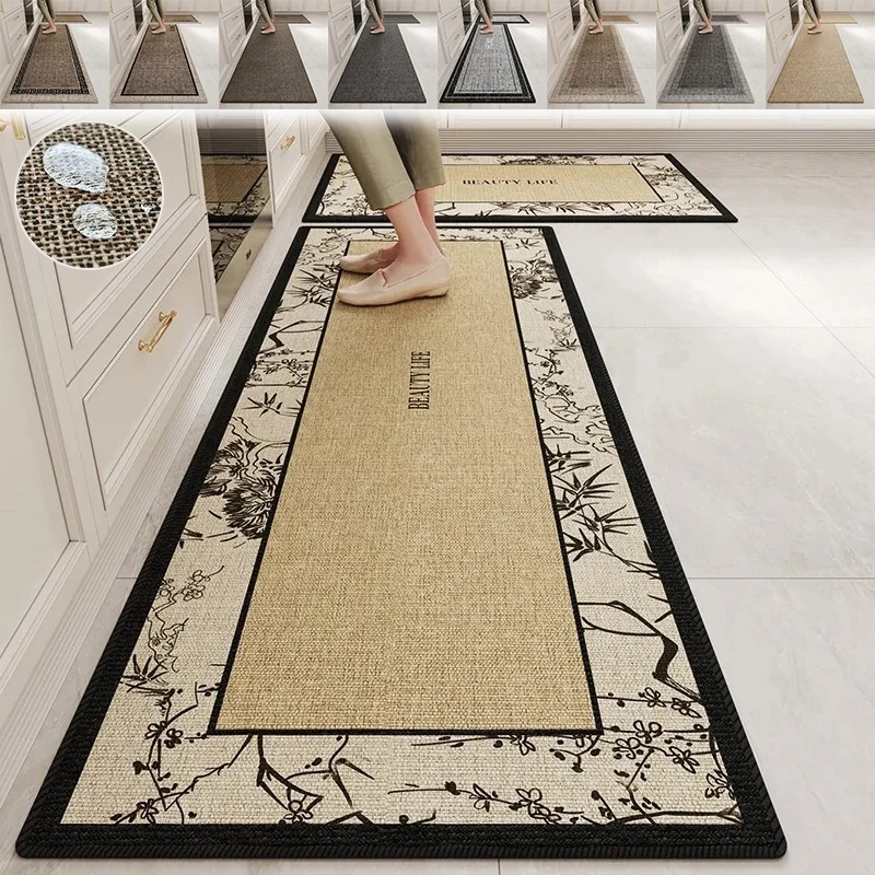 

1PC Non-slip Kitchen Floor Mat Non-slip Oil-proof Wear-resistant Long Rug Home Decor Carpet Entrance Mat Bedroom Bedside Rug 카펫