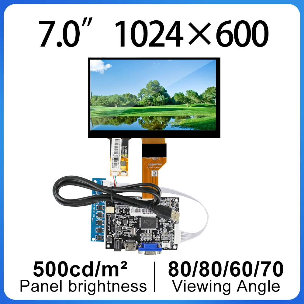 Original Innolux NJ070NA-23A 7 Inch LCD Screen With Touch Panel Control Board 1024X600 LVDS 40P For Car DVD GPS Navigation