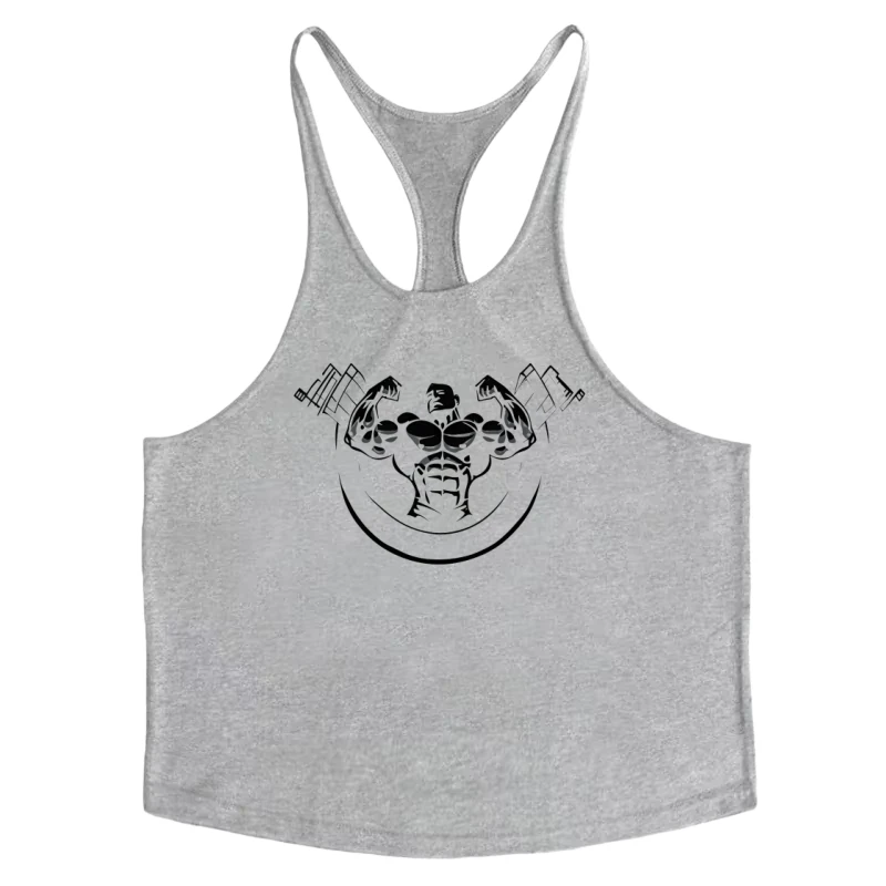 قميص كمال الأجسام سترينجر للرجال، بدون أكمام من القطن للتمرين في صالة الألعاب الرياضية على شكل حرف Y، سترة بدون أكمام ماصة للرطوبة، ملابس رياضية للياقة البدنية