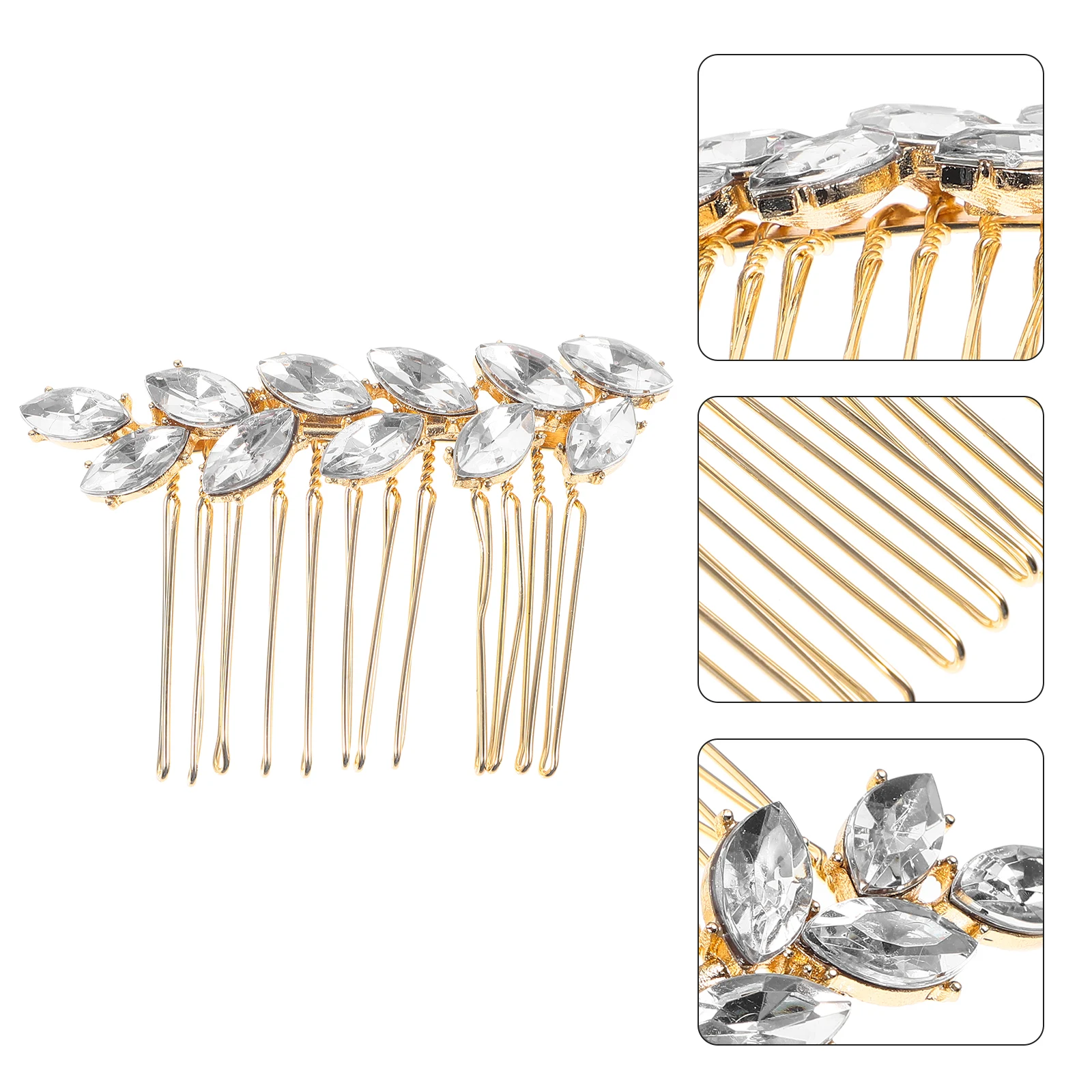 

Diamond Inlaid Hair Comb Clip for Women Elegant Bridal Wedding Party Accessories Decorative Thin Hair Combs Girls