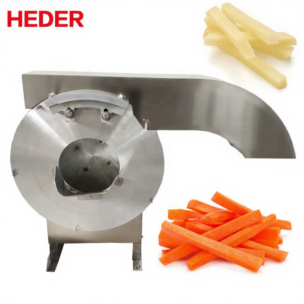 

304 Stainless Steel Fruit Vegetable Strip Cutter Food Grade Material Fully Automatic Commercial French Fries Cutting Equipment