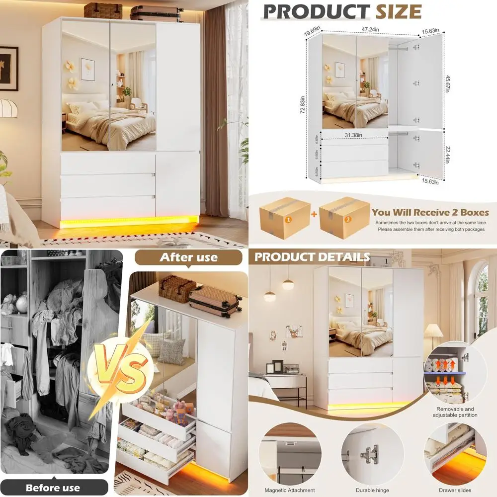 3 Doors Armoire War…