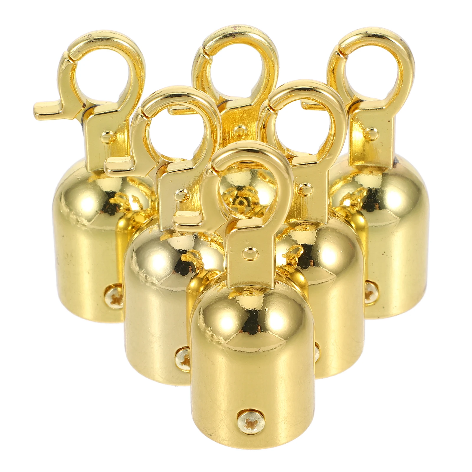 

6pcs Alloy Rope End Caps Secure Hook Fasteners Durable Crowd Control Stanchion Barrier Fixation Easy Installation Outdoor