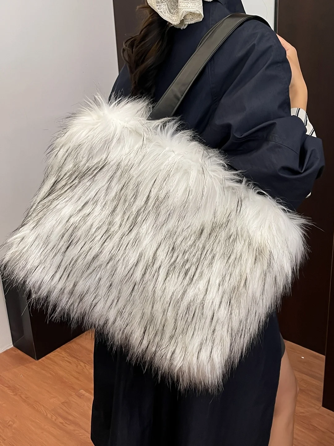 

Осень-зима, большая сумка из меха Capaci adient Color, повседневная сумка на одно плечо, модная ленивая трендовая высококачественная сумка