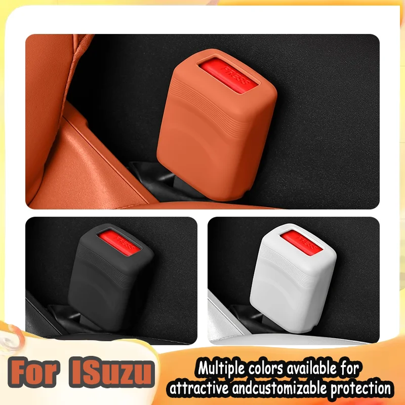 Funda de silicona para cinturón de seguridad de coche, accesorios interiores de protección para cinturón de seguridad para ISuzu Lingtuo D-MAX Ruimai KV100 ELF TFR F N Series