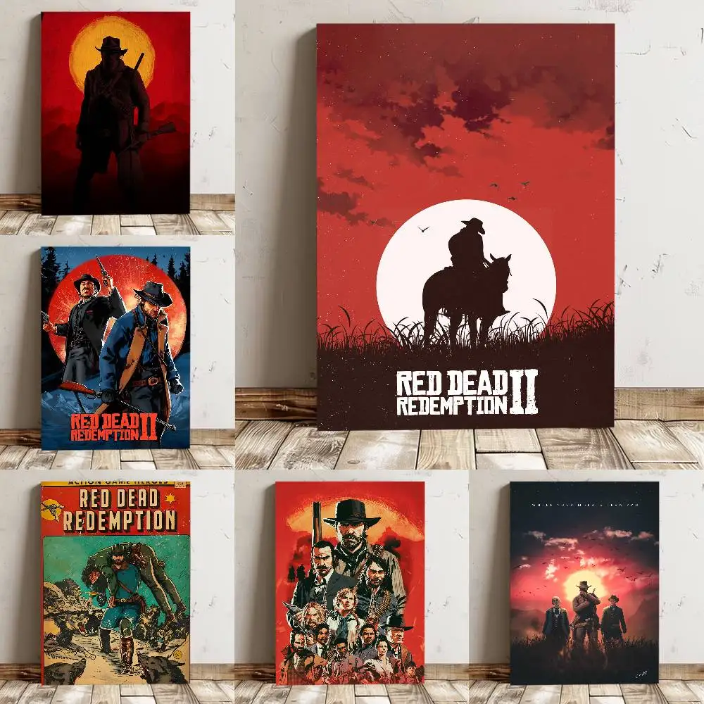 1pc Red D-Dead R-Redemption 2 Poster High Quality Print Wate