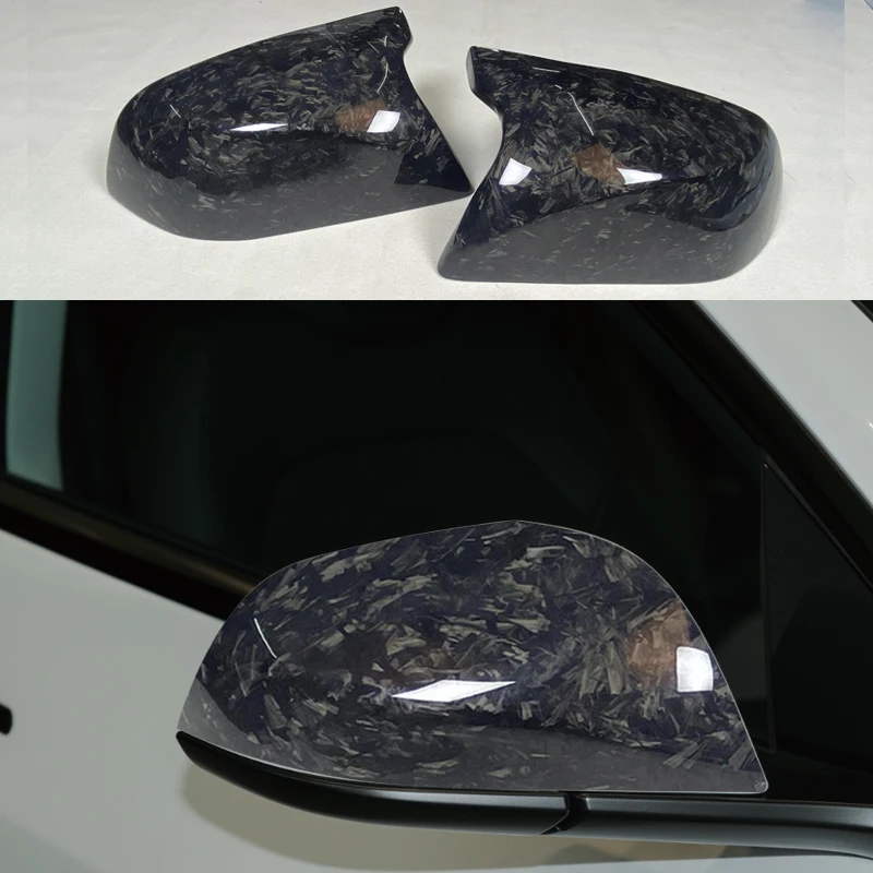 For Tesla Model 3 Add on FULL Real Carbon Fiber Side Rearview Mirror Covers Dry Carbon Fiber Sideview Mirror