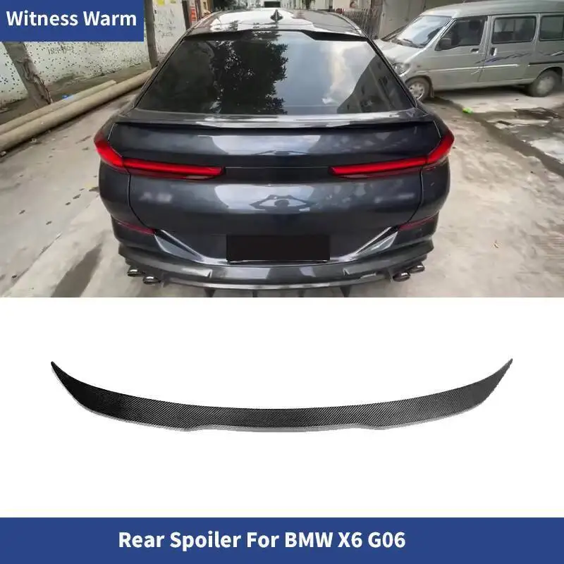 

Real Carbon Fiber FRP Car Rear Wing Trunk Lip Spoilers For BMW G06 X6 2019 2020 2021 2022 PRO style