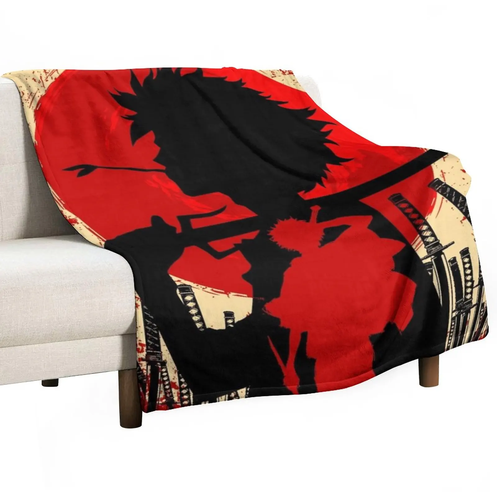 

Samurai sunset Mugen Throw Blanket fluffy blanket Blankets For Sofas Thermal Blanket