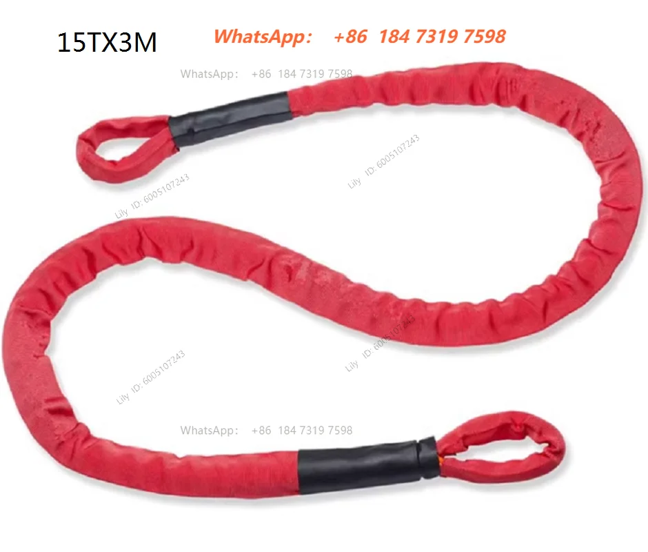 12T-15T 2M-3M Tree holding rope, car towing rope, off-road vehicle rescue belt, strong traction, nylon ultra-high polymer for UV