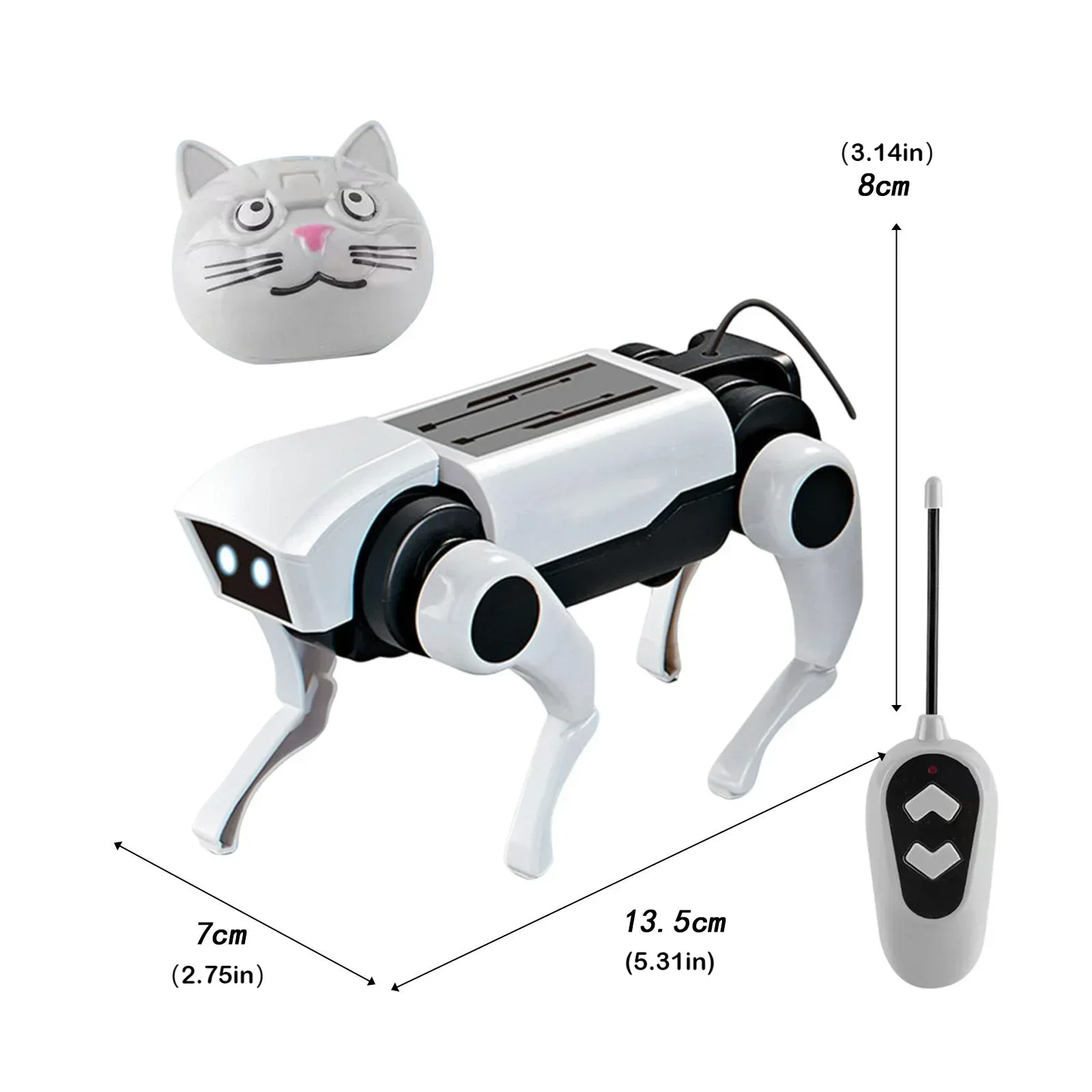 Kit de construction robotique pour animaux de compagnie RC 2 en 1, bricolage, assembler des chiots et des chats, jouet d'apprentissage, télécommande, cadeau éducatif pour enfants