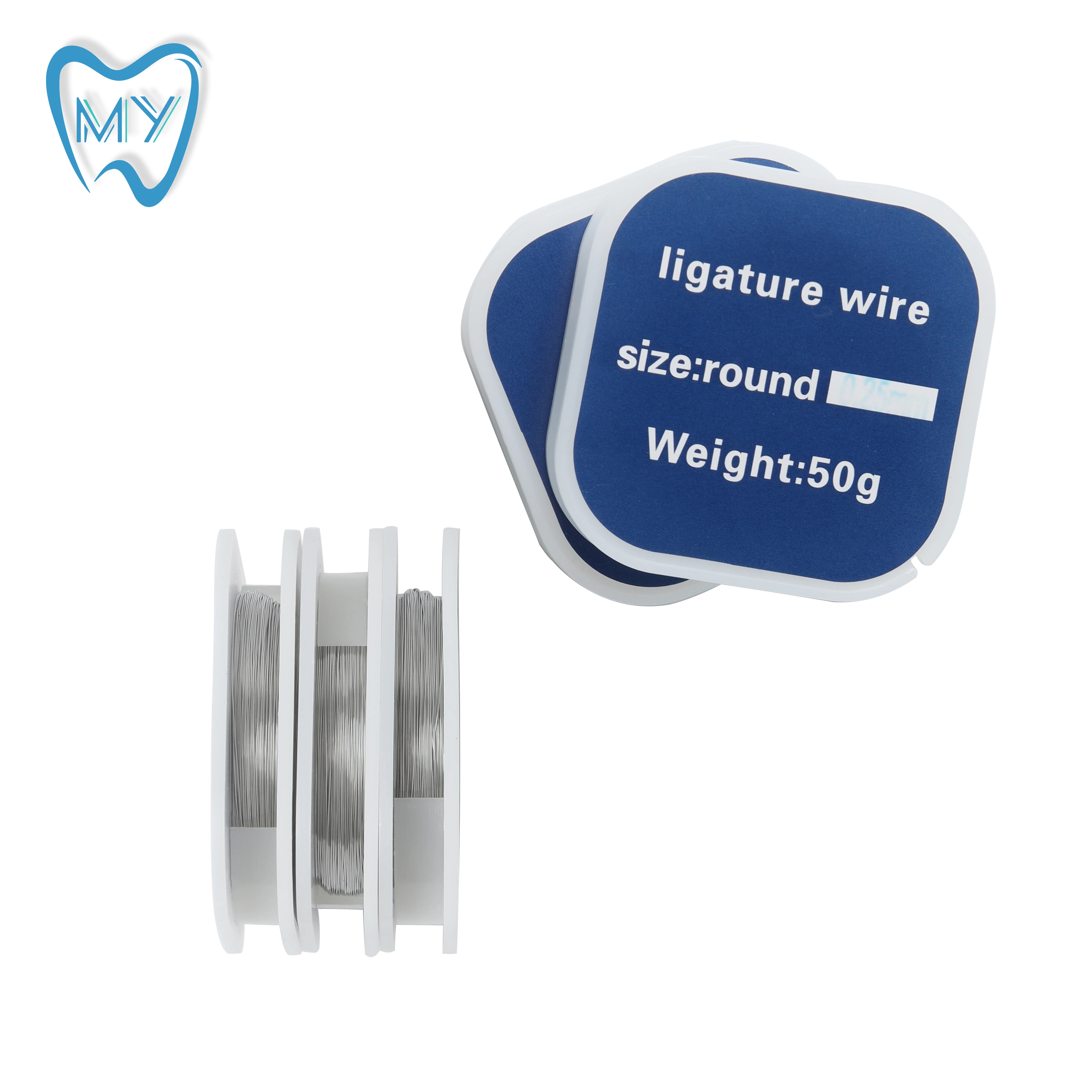 

Orthodontic Ligature Wire Stainless Steel Round 0.2mm 0.25mm 0.3mm 50g Roll for Braces Treatment Archwire Ties CE