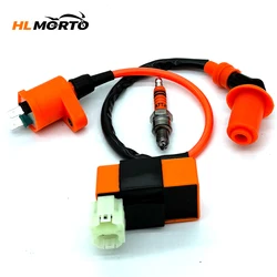 Performance Racing 6 Pins AC CDI Box Ignition Coil A7TJC Spark Plug For GY6 50 80 110 125 150cc Moped Scooter ATV Go Kart