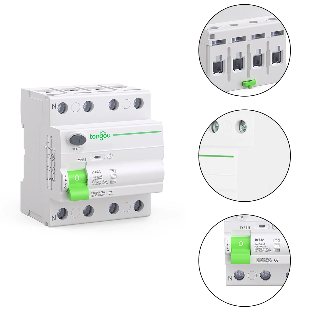 

High Capacity For RCD Leakage Residual Current Device with Instantaneous Tripping Feature Ensures Optimal Safety