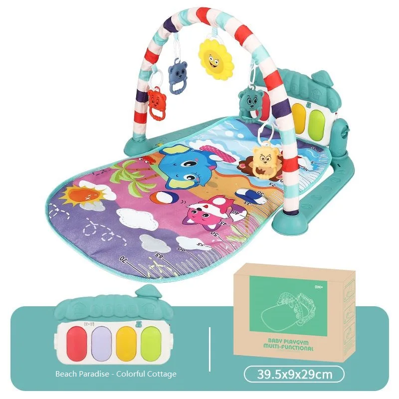 Baby Fitness Stand Toys Pedal Piano Music Sports Pad Crawling Blanket Pedal Piano Game 0-1 Years Old Newborn Gymnastics Mat Toy