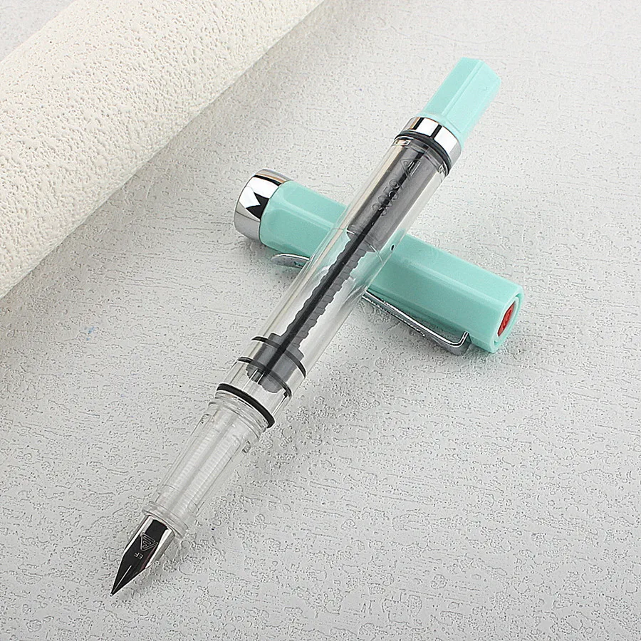 

Lanbitou Transparent Fountain Pen Plastic Elegant Pens 0.5/0.38mm Extra Fine Nib Writing Office School Supplies Stationery