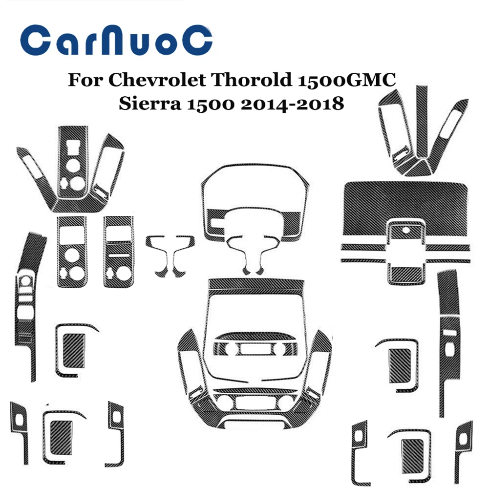 

Автомобильные декоративные аксессуары, наклейки из углеродного волокна, молдинги для салона Chevrolet Thorold 1500GMC Sierra 1500 2014-2018