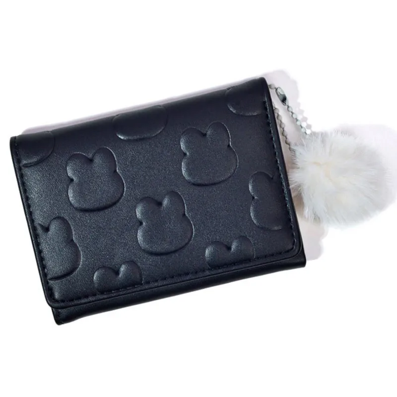 

Милый женский кошелек, студенческий чехол для карт, кошелек для монет для девочек, плюшевый клатч с подвеской в виде шара, модный клатч для девочек Billertera Portafoglio