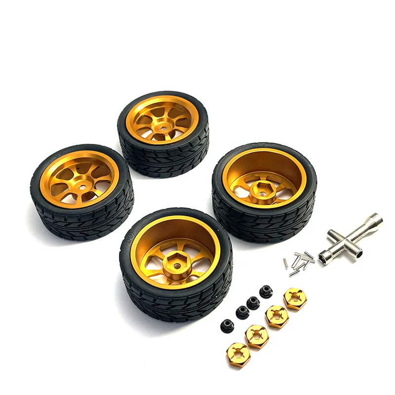 Adecuado para WLToys 1:12 1:14 1:18 RC accesorios de coche 124016 124017 124018 124019 144001 A959 y otras ruedas de metal mejoradas