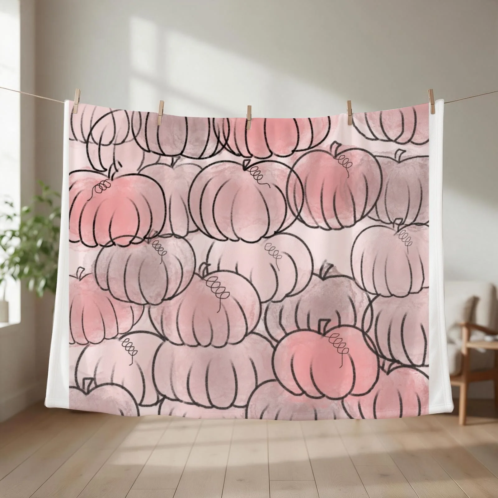 Pretty Pink Pumpkins Throw Blanket Hair Thin Blankets For Sofas decorative Blankets