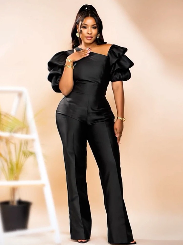 Satin Jumpsuit Woman High Quality Slash Neck Puff Sleeves Party Jumpsuits Woman Elegant Luxury Curvy Evening Jumpsuit Dress - AliExpress 200000345 Satin Jumpsuit Woman High Quality Slash Neck Puff Sleeves Party Jumpsuits Woman Elegant Luxury Curvy Evening Jumpsuit Dress - AliExpress 200000345