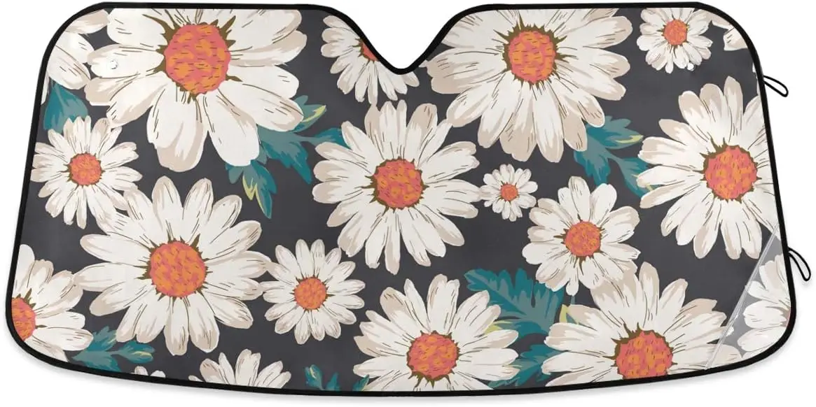 

Daisy Flower Car Windshield Sunshade Foldable Reflective Sun Shade Blocks UV Rays