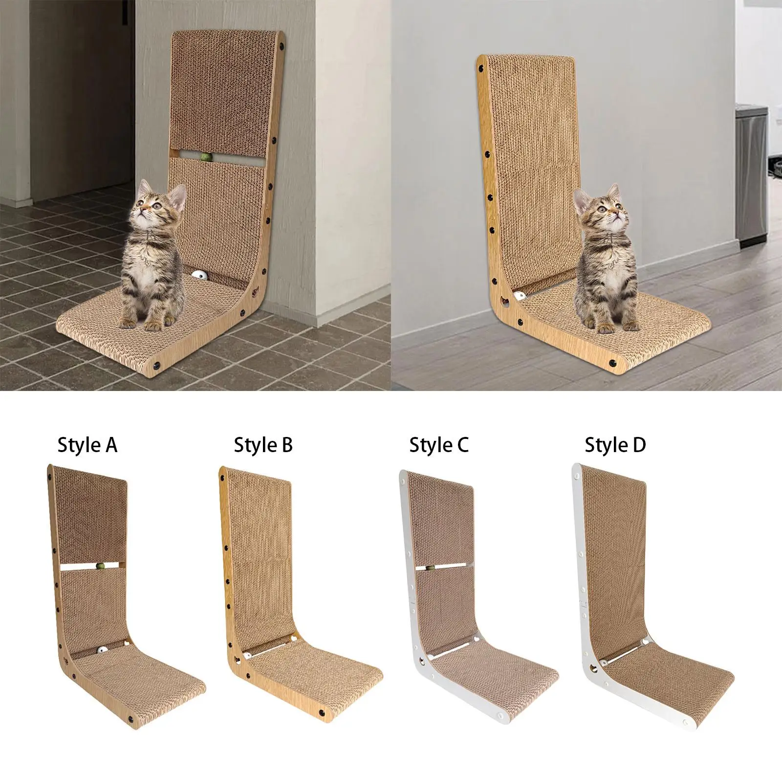 Cardboard Cat Scratcher L Cats Lounge Environmentally Friendly Sturdy Protecting Furniture Cat Scratch Pad Bed Horizontal