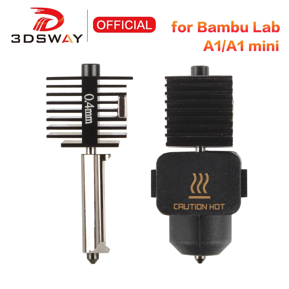 

Hardened Steel Nozzle For Bambu Lab A1 mini Hotend Kit 0.4/0.6/0.8mm Fast Speed Bambulab A1 Hot End Assembly 3D printer part