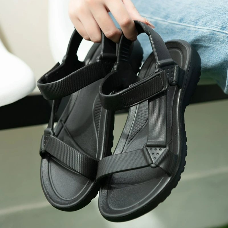 Shoes Women Sandals 2025 Summer New Fashion Platform Shoes Breathable Eugene Yarn Mesh Hook & Loop Sandals Sandalias De Mujer