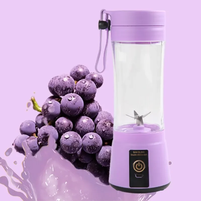 Mini Electric Juicer Portable 6 Blade Blender Fruit Milkshake USB Rechargeable Handheld Mixers Milkshake Maker Machine Squeezer