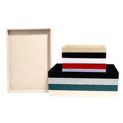 1Pcs Velvet Jewelry Display Tray Exquisite Holder Portable Organizer Box DIY Bracelet Ring Earrings Necklace Display Storage