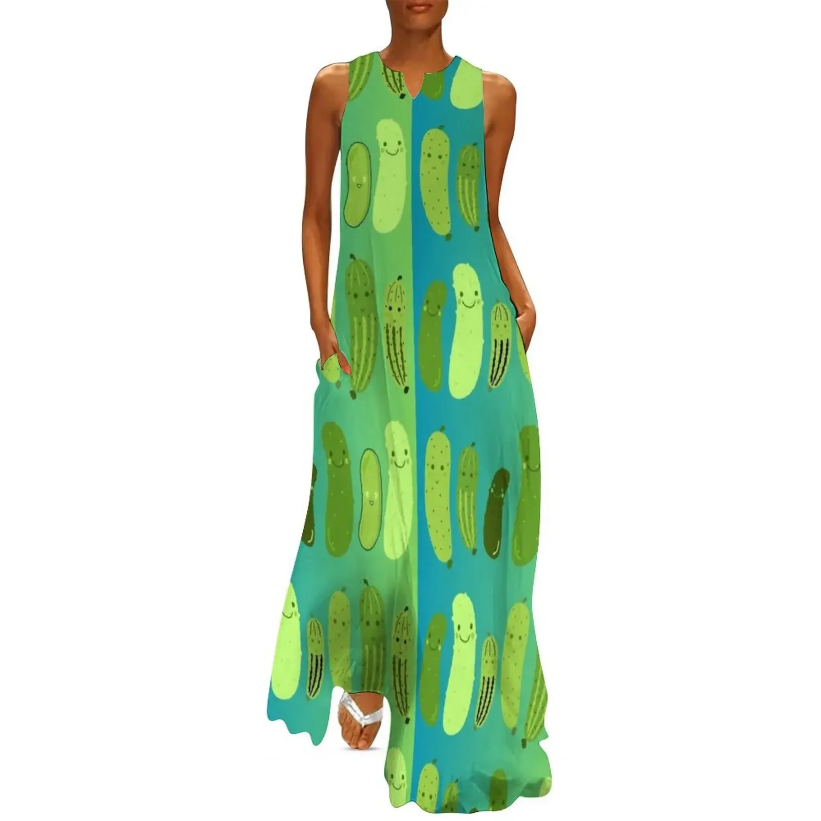 

cute pickles Long Dress evening dresses ladies Clothing dress summer 2025 women Dress