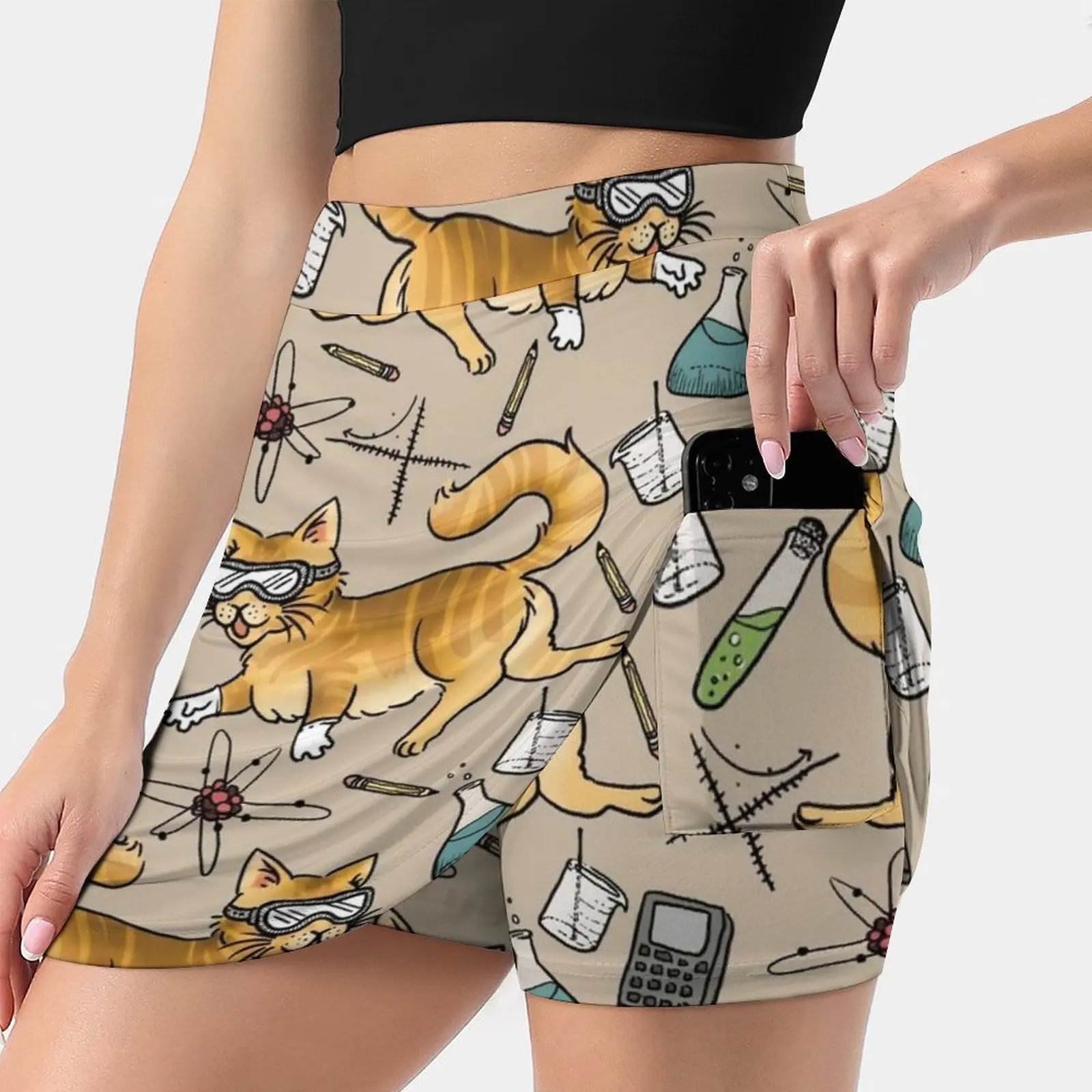 Stem Cats Women's skirt With Pocket Vintage Skirt Printing A Line Skirts Summer Clothes Stem Science Technology Math Chemistry