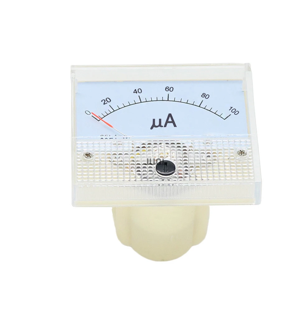 85C1-uA DC μA 50UA 100UA 200UA 300UA 500UA Analog Panel Pointer type DC ammeter 85C1-A mechanical meter ammeter