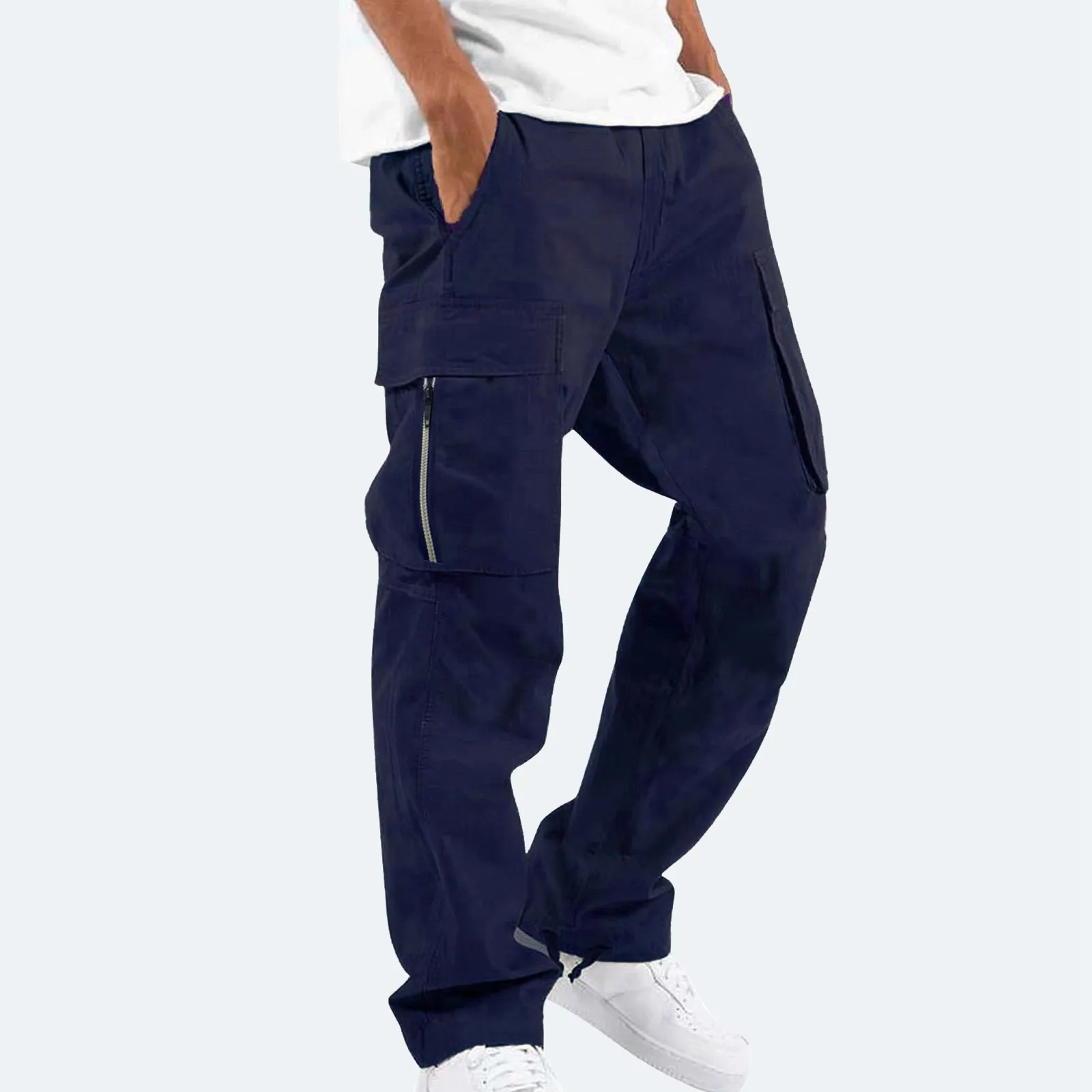 Pantalon cargo décontracté pour homme, pantalon de survêtement monochrome, surintendant de document, streetwear masculin, adt Harajuku Fashion, printemps et été