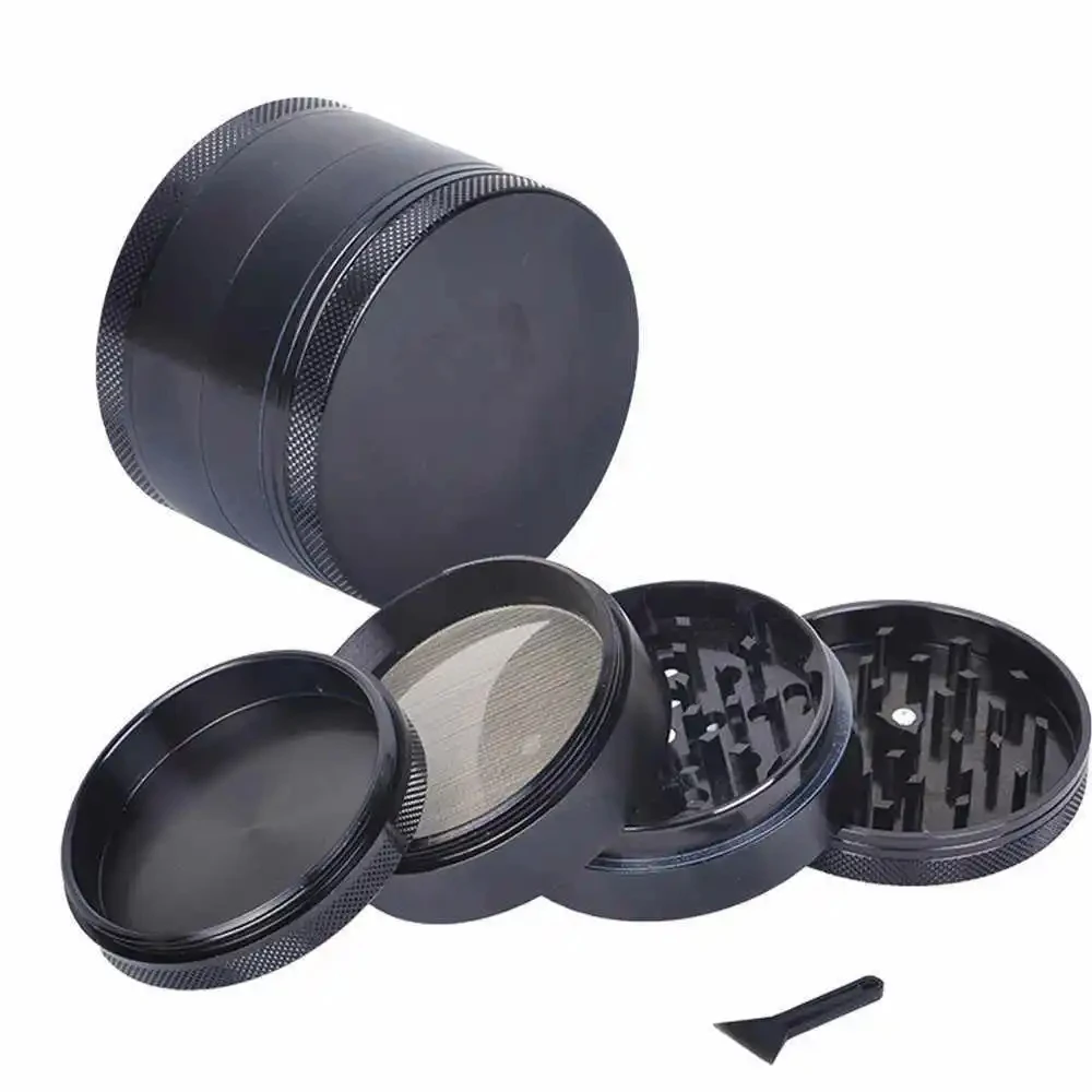 40/63mm Metal Herbal Grinder Tobacco Crusher 4 Layers Rainbow Zinc Alloy Herb Mills Grater With Scraper Smoking Accessories