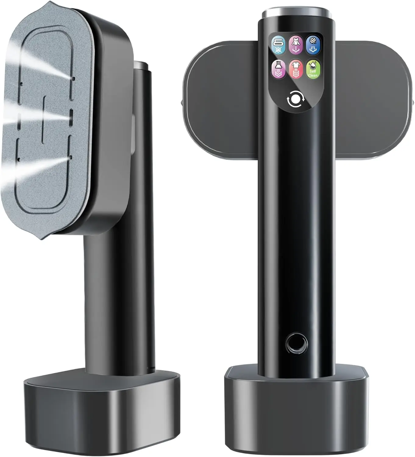 

Портативный отпариватель для путешествий, нагрев 15 секунд, время работы 35 минут, резервуар на 190 мл, паровой и утюг 2-в-1, керамическая панель, настольная подставка, быстрая морковка